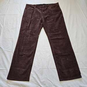 Prana Pants Corduroy Sustainer Slim Fit Tapered Leg Oak Barrel Brown 40x32